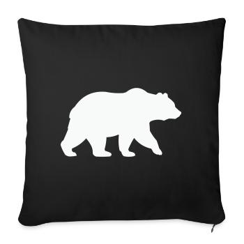 baer- - Sofakissenbezug 45 x 45 cm - Schwarz - Vorne