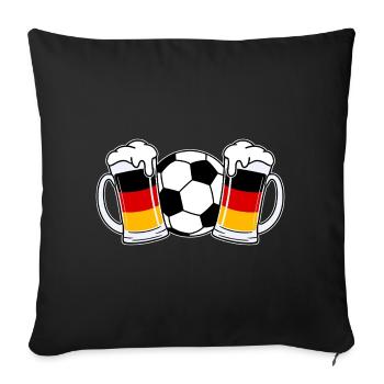 Football Allemagne Beer - Housse de coussin décorative 45 x 45 cm - noir - Devant