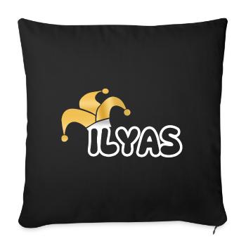 Shrovetide Ilyas - Sofa pillowcase 17,3'' x 17,3'' (45 x 45 cm) - black - Front