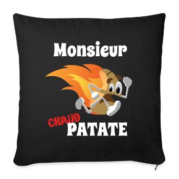 Monsieur Chaud Patate Sprint - Housse de coussin décorative 45 x 45 cm - noir - Devant
