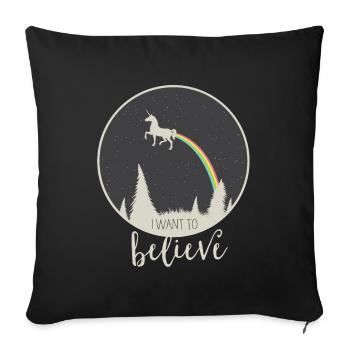 I believe - Sofa pillowcase 17,3'' x 17,3'' (45 x 45 cm) - black - Front