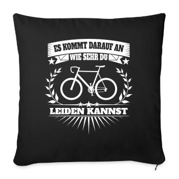 Rennrad Leid - Sofakissenbezug 45 x 45 cm - Schwarz - Vorne