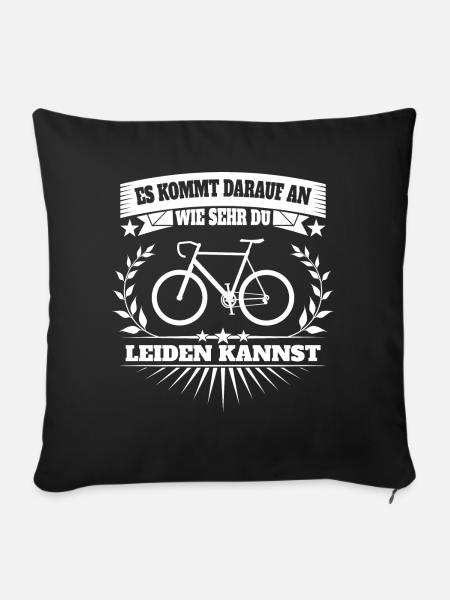 Rennrad Leid - Sofakissenbezug 45 x 45 cm - Schwarz