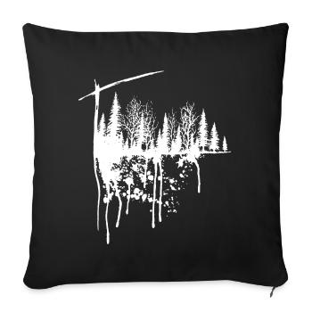 Wälder, Bäume, Natur - Sofakissenbezug 45 x 45 cm - Schwarz - Vorne