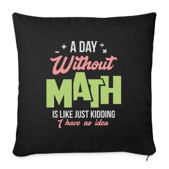mathematics - Sofa pillowcase 17,3'' x 17,3'' (45 x 45 cm) - black - Front