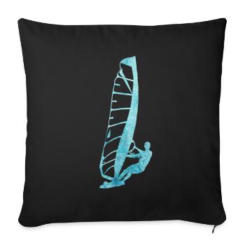 Windsurfing - Sofa pillowcase 17,3'' x 17,3'' (45 x 45 cm) - black - Front