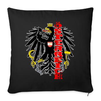 Austria coat of arms eagle gift home - Sofa pillowcase 17,3'' x 17,3'' (45 x 45 cm) - black - Front
