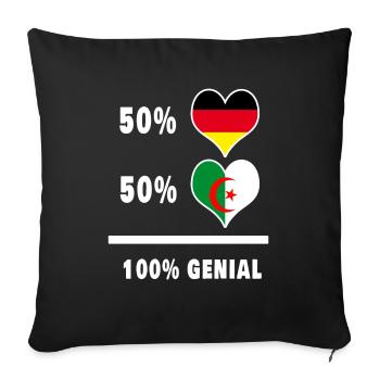 Allemagne et Algérie Awesome / Gift - Housse de coussin décorative 45 x 45 cm - noir - Devant