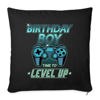 Birthday Boy Birthday Boys Men Gaming - Sofa pillowcase 17,3'' x 17,3'' (45 x 45 cm) - black - Front