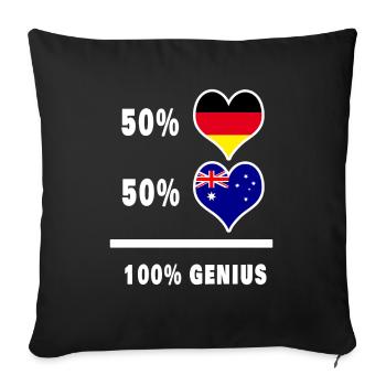 Germany and Australia brilliant / gift - Sofa pillowcase 17,3'' x 17,3'' (45 x 45 cm) - black - Front