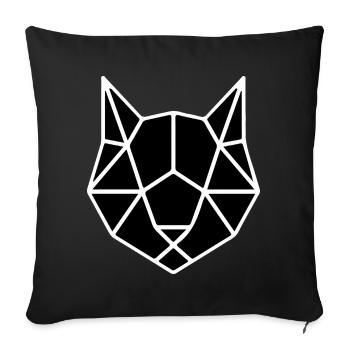 ORIGAMI KATZE - Sofakissenbezug 45 x 45 cm - Schwarz - Vorne