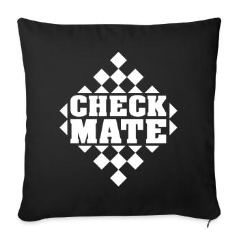 checkmate schach symbol chess player cup wm icon - Sofakissenbezug 45 x 45 cm - Schwarz - Vorne