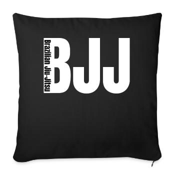 Signe brésilien de Jiu-Jitsu BJJ - Housse de coussin décorative 45 x 45 cm - noir - Devant