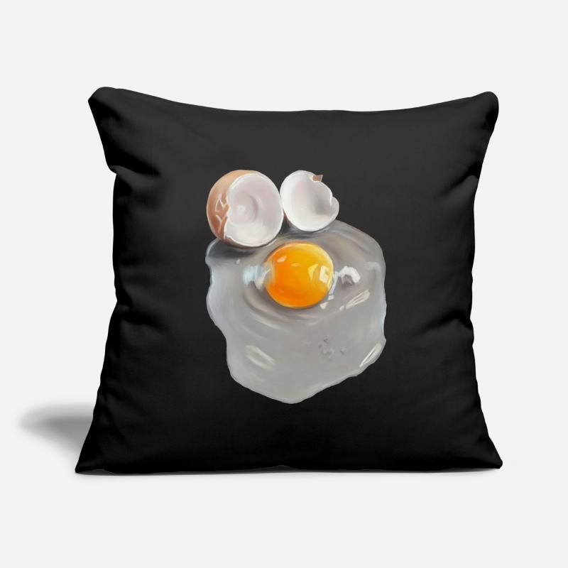 image d’oeuf en gris abstrait Housse de coussin décorative 45 x 45 cm