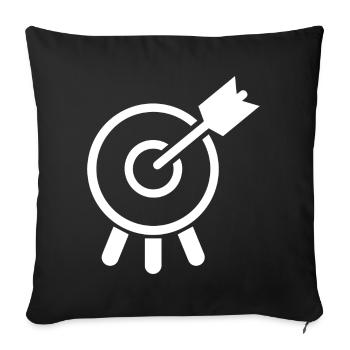 Tir à l’arc - Housse de coussin décorative 45 x 45 cm - noir - Devant