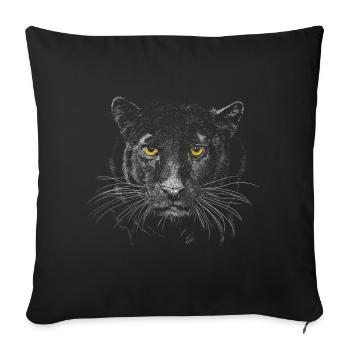 Panther - Sofakissenbezug 45 x 45 cm - Schwarz - Vorne