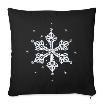 Flocon de neige Neige - Housse de coussin décorative 45 x 45 cm - noir - Devant