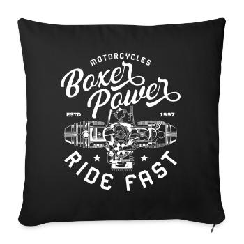 BoxerMotor Series Motorcycle Chopper Biker Gift - Sofa pillowcase 17,3'' x 17,3'' (45 x 45 cm) - black - Front