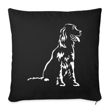 Gordon Setter "Black Edition" - Sofa pillowcase 17,3'' x 17,3'' (45 x 45 cm) - black - Front