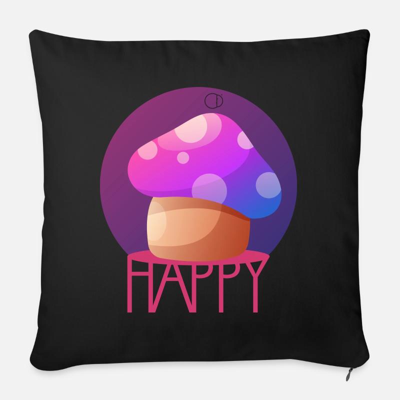 MAGIC MUSHROOM by CD - Sofa pillowcase 17,3'' x 17,3'' (45 x 45 cm) - black
