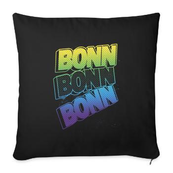 Bonn Deutschland Stadt Schrift Skyline Heimat - Sofakissenbezug 45 x 45 cm - Schwarz - Vorne