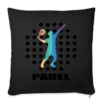 Padel | - Sofakissenbezug 45 x 45 cm - Schwarz - Vorne