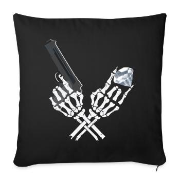 Gangster Skelett - Sofakissenbezug 45 x 45 cm - Schwarz - Vorne