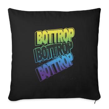 Bottrop Germany City Font Skyline Home - Sofa pillowcase 17,3'' x 17,3'' (45 x 45 cm) - black - Front