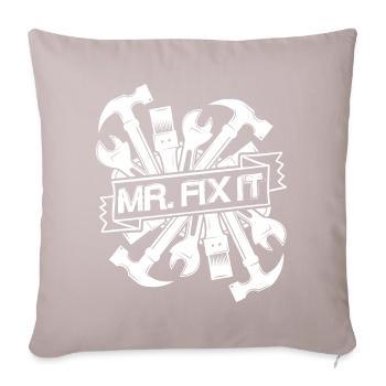 Monsieur réparez-le, L’artisan qui peut tout faire - Housse de coussin décorative 45 x 45 cm - taupe clair - Devant