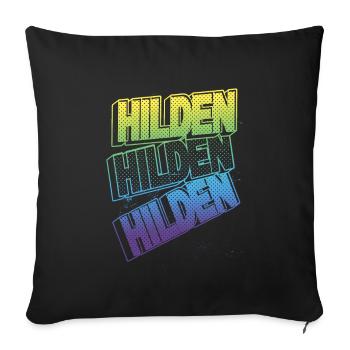 Hilden Deutschland Stadt Schrift Skyline Heimat - Sofakissenbezug 45 x 45 cm - Schwarz - Vorne