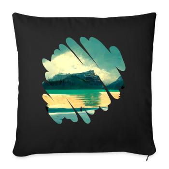 Beautiful nature, landscape - Sofa pillowcase 17,3'' x 17,3'' (45 x 45 cm) - black - Front