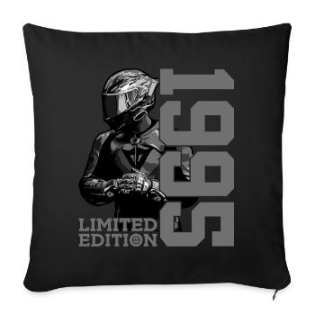LIMITED EDITION 1995 MOTORCYCLE 31ST BIRTHDAY - Sofa pillowcase 17,3'' x 17,3'' (45 x 45 cm) - black - Front