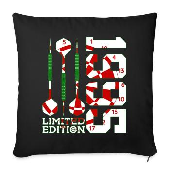 31ST BIRTHDAY DARTS LIMITED EDITION 1995 - Sofa pillowcase 17,3'' x 17,3'' (45 x 45 cm) - black - Front