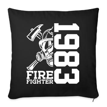 43E ANNIVERSAIRE BRIGADE DES POMPIERS 1983 - Housse de coussin décorative 45 x 45 cm - noir - Devant