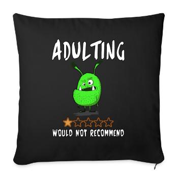 Âge adulte.... Je ne le recommanderais pas - Housse de coussin décorative 45 x 45 cm - noir - Devant