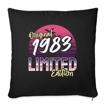 SW 1983 original limited edition - Sofa pillowcase 17,3'' x 17,3'' (45 x 45 cm) - black - Front