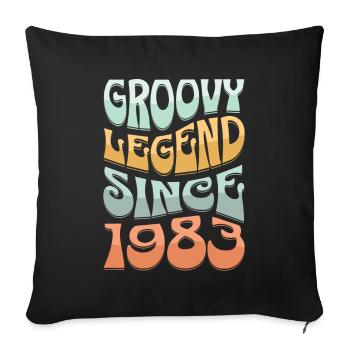 Légende groovy depuis 1983 - Housse de coussin décorative 45 x 45 cm - noir - Devant