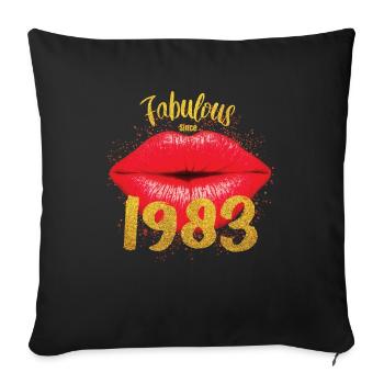 Fabuleux depuis 1983 - Housse de coussin décorative 45 x 45 cm - noir - Devant