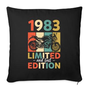 1983 - Limited and fast edition - Sofa pillowcase 17,3'' x 17,3'' (45 x 45 cm) - black - Front