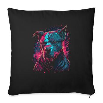 American Staffordshire Terrier - Sofakissenbezug 45 x 45 cm - Schwarz - Vorne