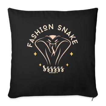 Golden Stars Fashion Snake - Sofa pillowcase 17,3'' x 17,3'' (45 x 45 cm) - black - Front