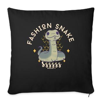 Fashion Snake Society Logo - Sofa pillowcase 17,3'' x 17,3'' (45 x 45 cm) - black - Front