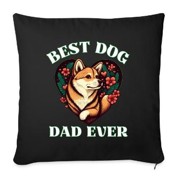 Best Eternal Dog Dad - Sofa pillowcase 17,3'' x 17,3'' (45 x 45 cm) - black - Front