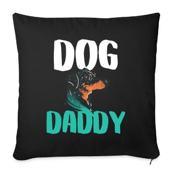 Colorful Daddy Dog Chart - Sofa pillowcase 17,3'' x 17,3'' (45 x 45 cm) - black - Front