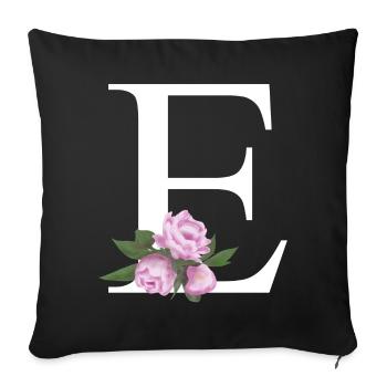 E - Sofakissenbezug 45 x 45 cm - Schwarz - Vorne