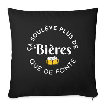 Beers Over Iron Circular Logo - Sofa pillowcase 17,3'' x 17,3'' (45 x 45 cm) - black - Front