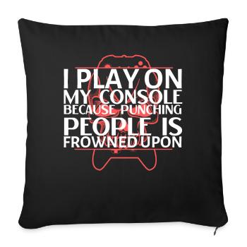 Console Rage Protest Tee - Sofa pillowcase 17,3'' x 17,3'' (45 x 45 cm) - black - Front