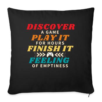 Découvrez un jeu Terminez-le - Housse de coussin décorative 45 x 45 cm - noir - Devant