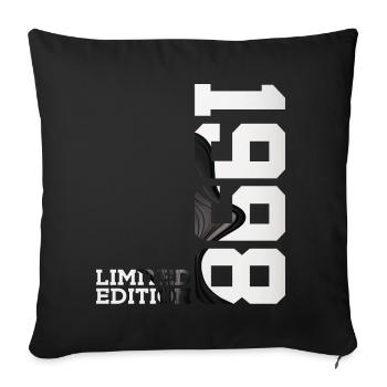 LIMITED EDITION 1998 28TH BIRTHDAY - Sofa pillowcase 17,3'' x 17,3'' (45 x 45 cm) - black - Front