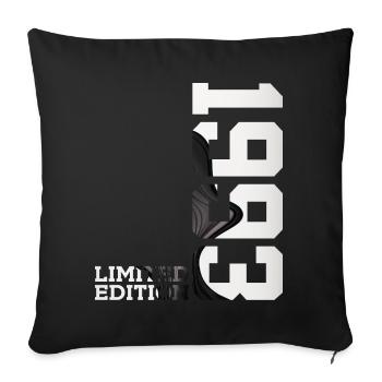 LIMITED EDITION 1993 33RD BIRTHDAY - Sofa pillowcase 17,3'' x 17,3'' (45 x 45 cm) - black - Front